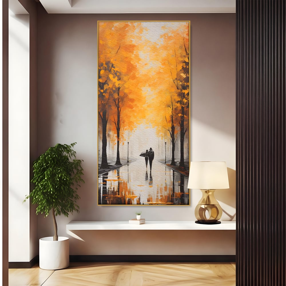 Leinwandbilder Premium LuxCanva® A1447, Herbstspaziergang , Zimmer, Dekorativ, Liebe, Paar, Partner, Romantisch, Romantisch, Wohnen, Lebendige Farben