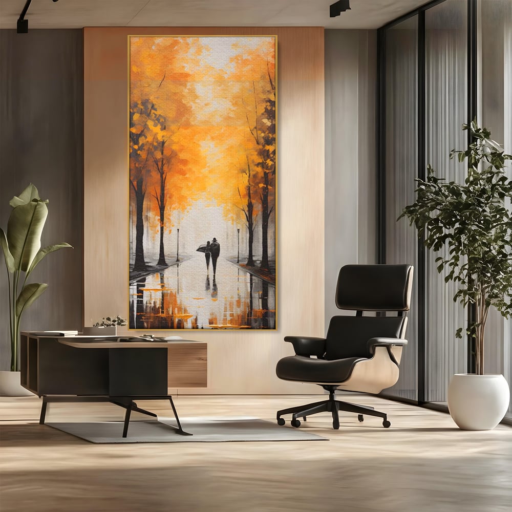 Leinwandbilder Premium LuxCanva® A1447, Herbstspaziergang , Zimmer, Dekorativ, Liebe, Paar, Partner, Romantisch, Romantisch, Wohnen, Lebendige Farben