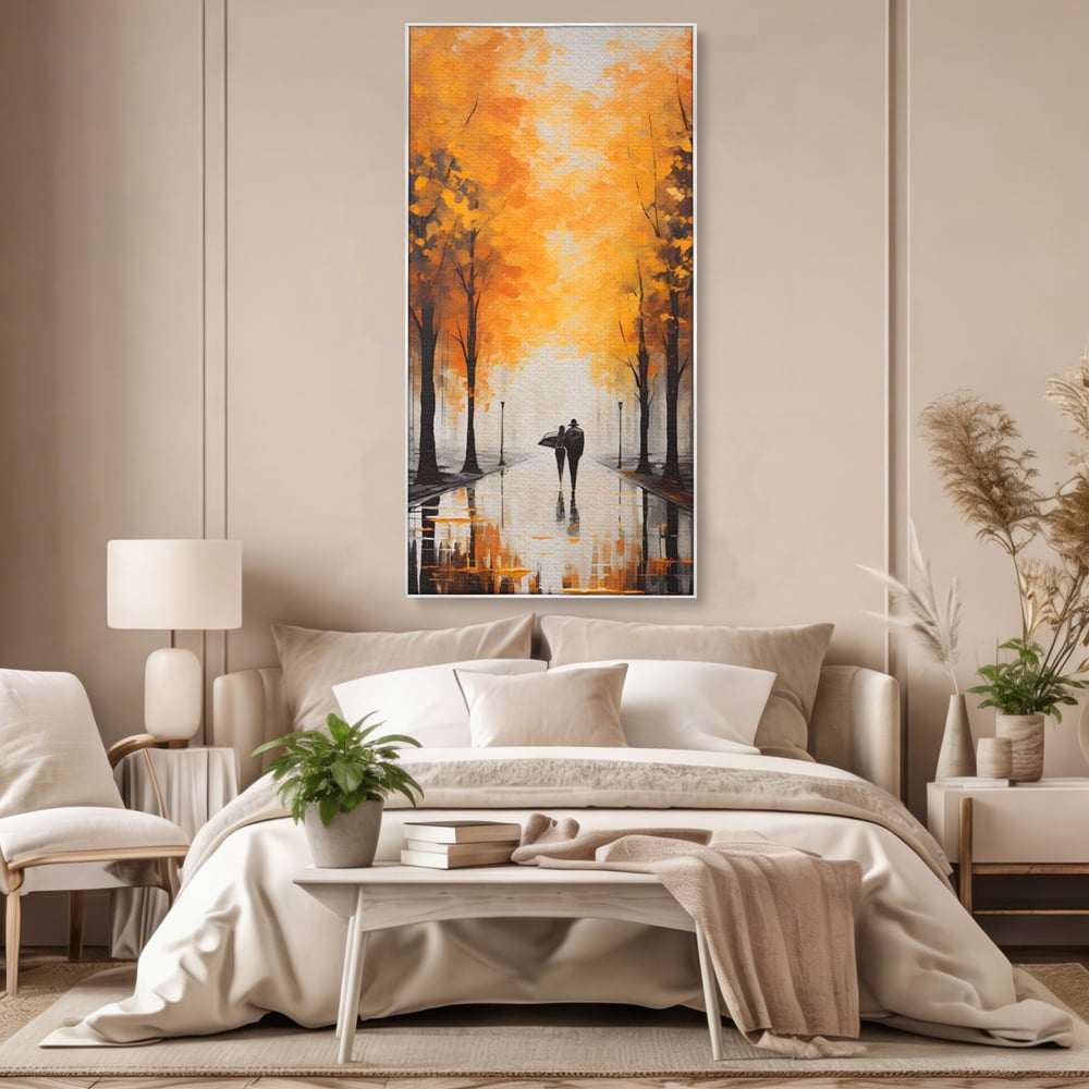 Leinwandbilder Premium LuxCanva® A1447, Herbstspaziergang , Zimmer, Dekorativ, Liebe, Paar, Partner, Romantisch, Romantisch, Wohnen, Lebendige Farben