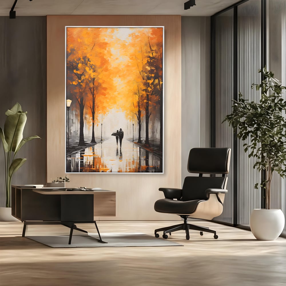 Leinwandbilder Premium LuxCanva® A1447, Herbstspaziergang , Zimmer, Dekorativ, Liebe, Paar, Partner, Romantisch, Romantisch, Wohnen, Lebendige Farben