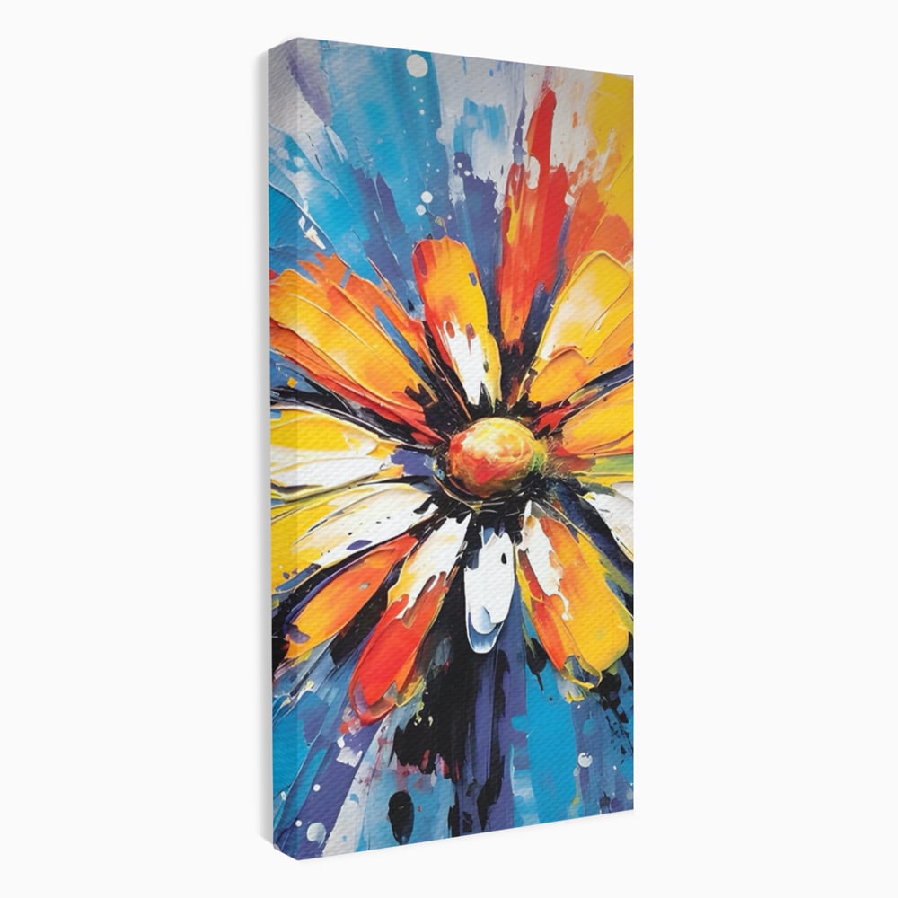 Tablou Canvas Premium LuxCanva® A1452, Revelatie Florala , Decorativ, Living, Planta, Natura, Colorat, Petale, Culori Vibrante