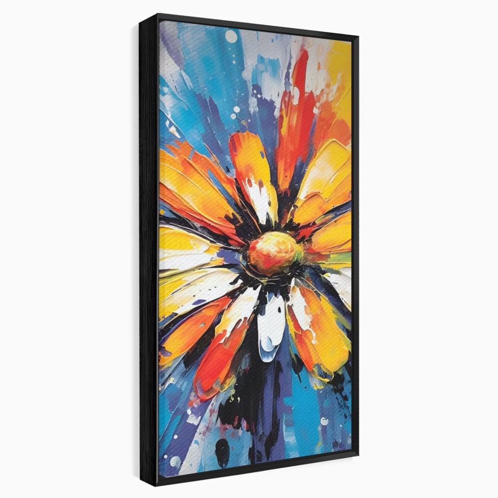 Tablou Canvas Premium LuxCanva® A1452, Revelatie Florala , Decorativ, Living, Planta, Natura, Colorat, Petale, Culori Vibrante