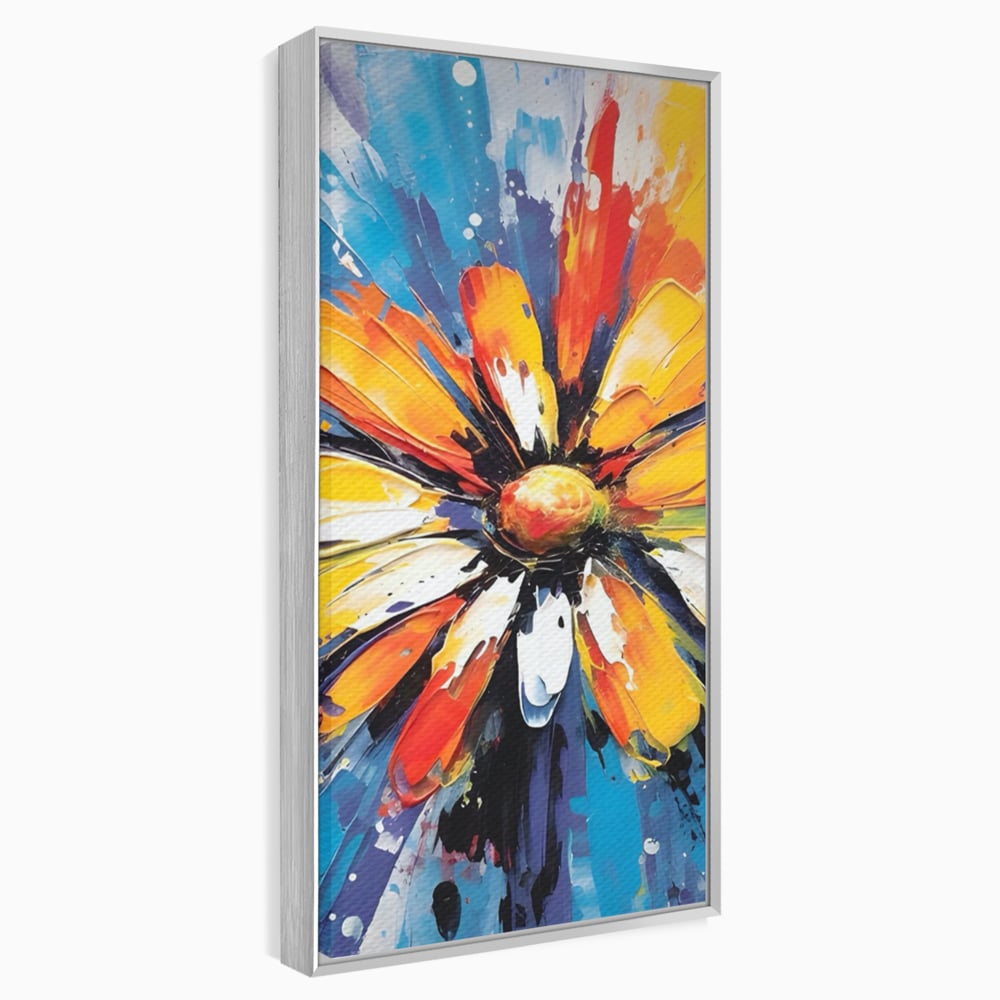 Tablou Canvas Premium LuxCanva® A1452, Revelatie Florala , Decorativ, Living, Planta, Natura, Colorat, Petale, Culori Vibrante