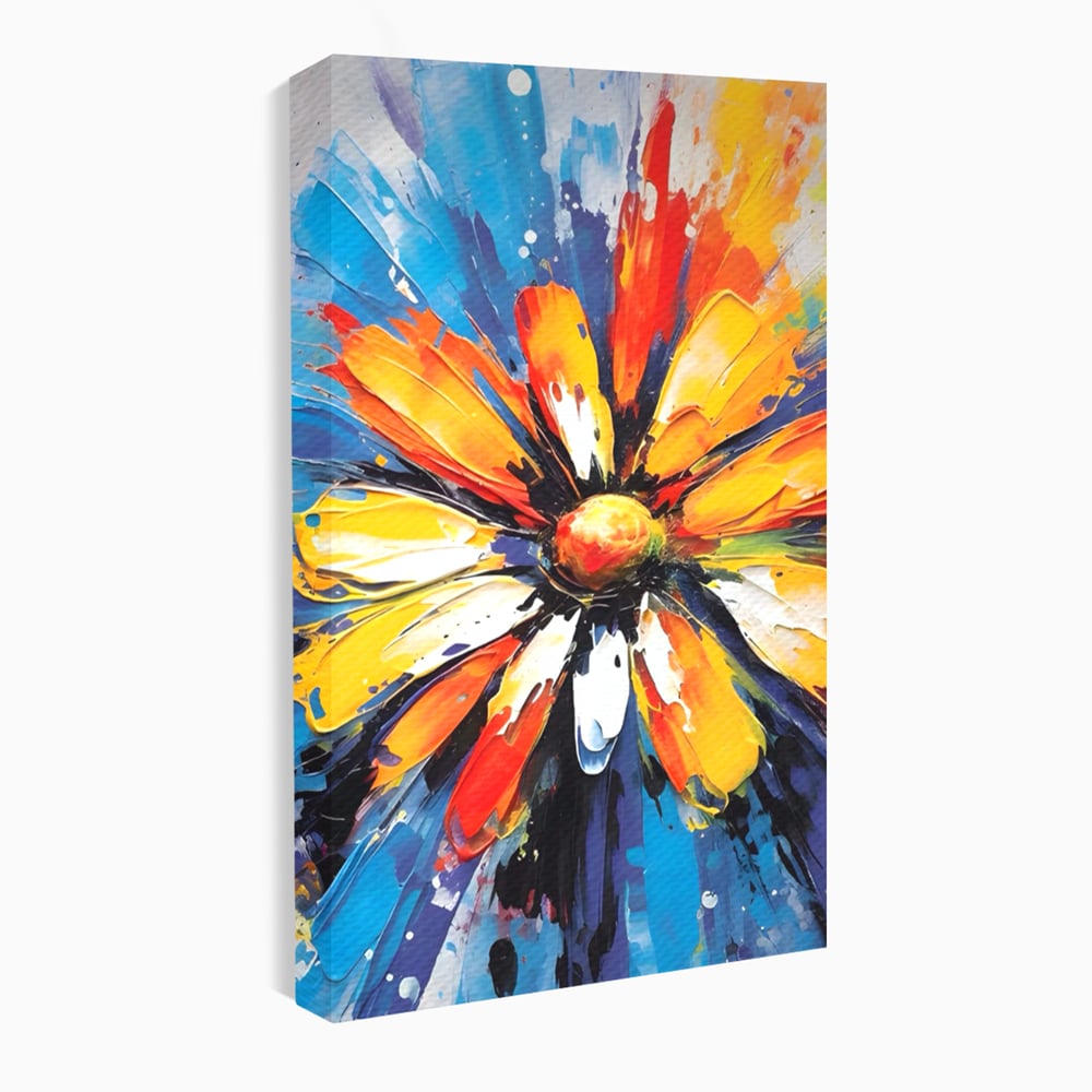 Tablou Canvas Premium LuxCanva® A1452, Revelatie Florala , Decorativ, Living, Planta, Natura, Colorat, Petale, Culori Vibrante