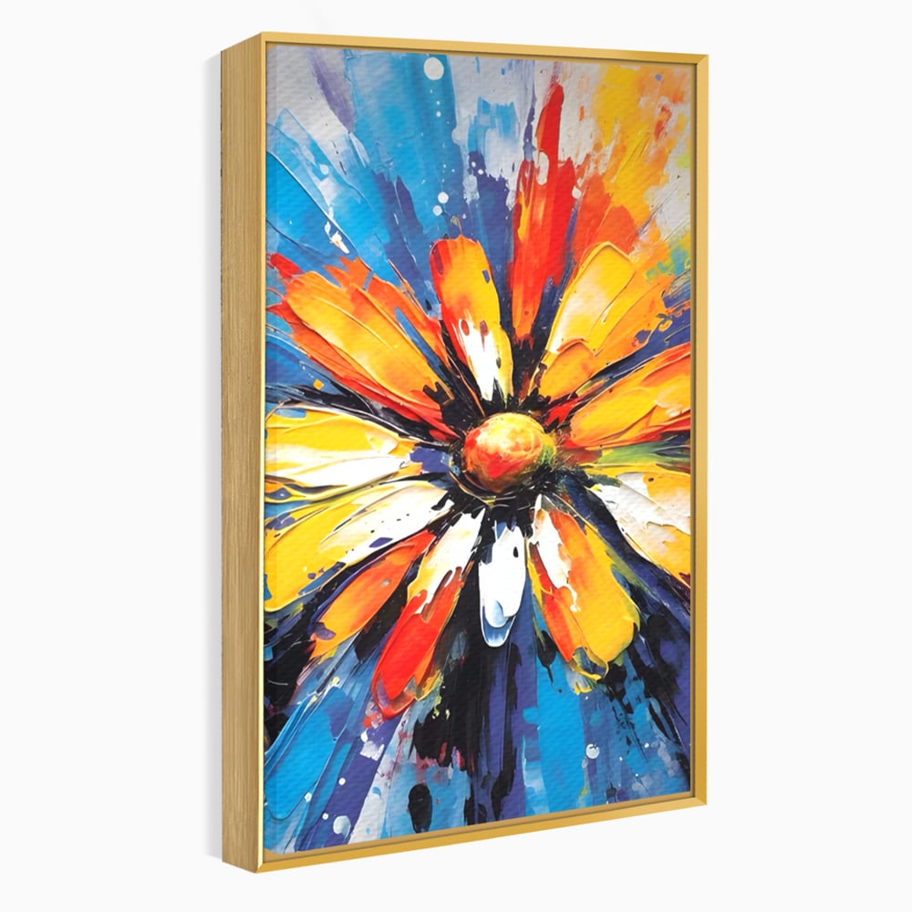 Tablou Canvas Premium LuxCanva® A1452, Revelatie Florala , Decorativ, Living, Planta, Natura, Colorat, Petale, Culori Vibrante
