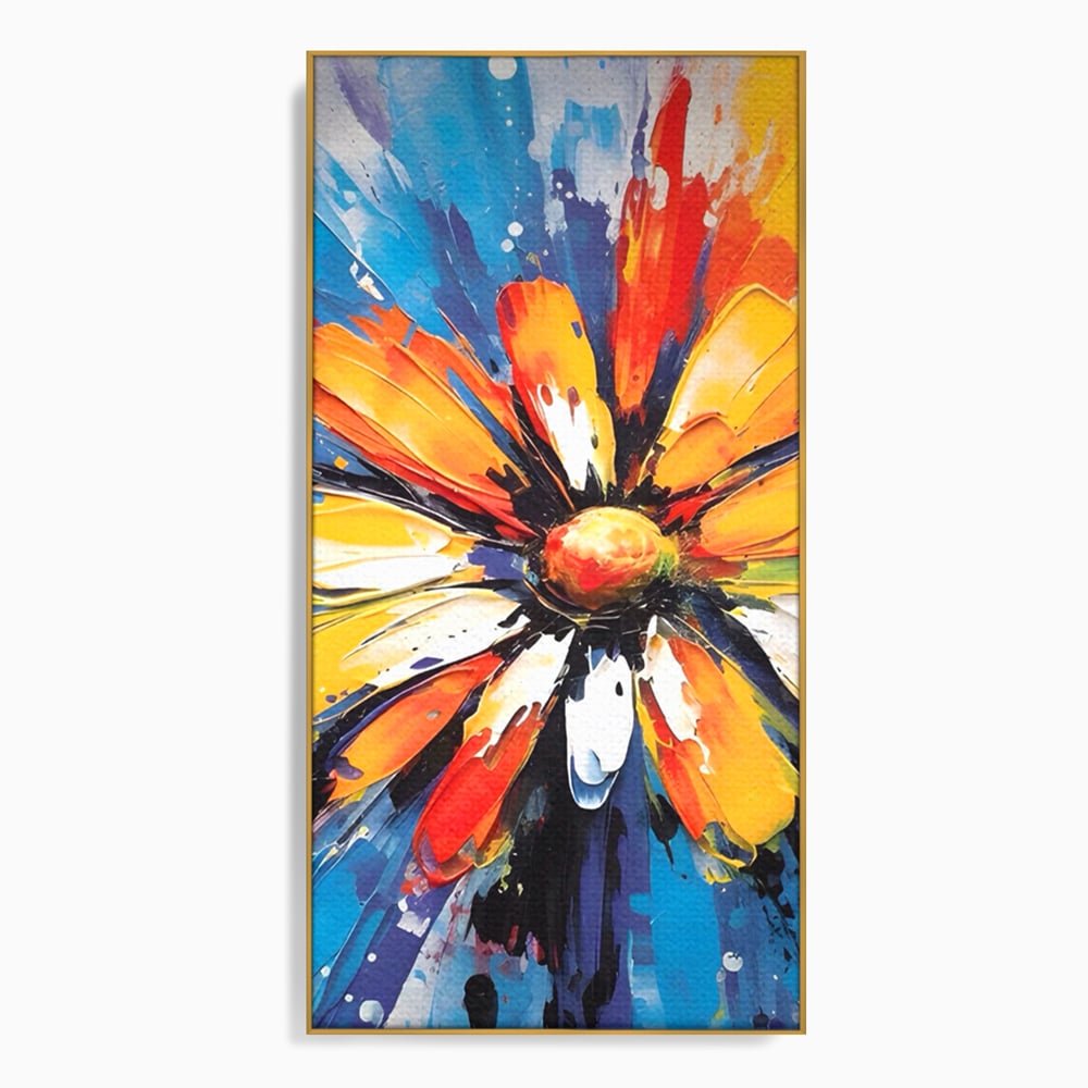 Tablou Canvas Premium LuxCanva® A1452, Revelatie Florala , Decorativ, Living, Planta, Natura, Colorat, Petale, Culori Vibrante