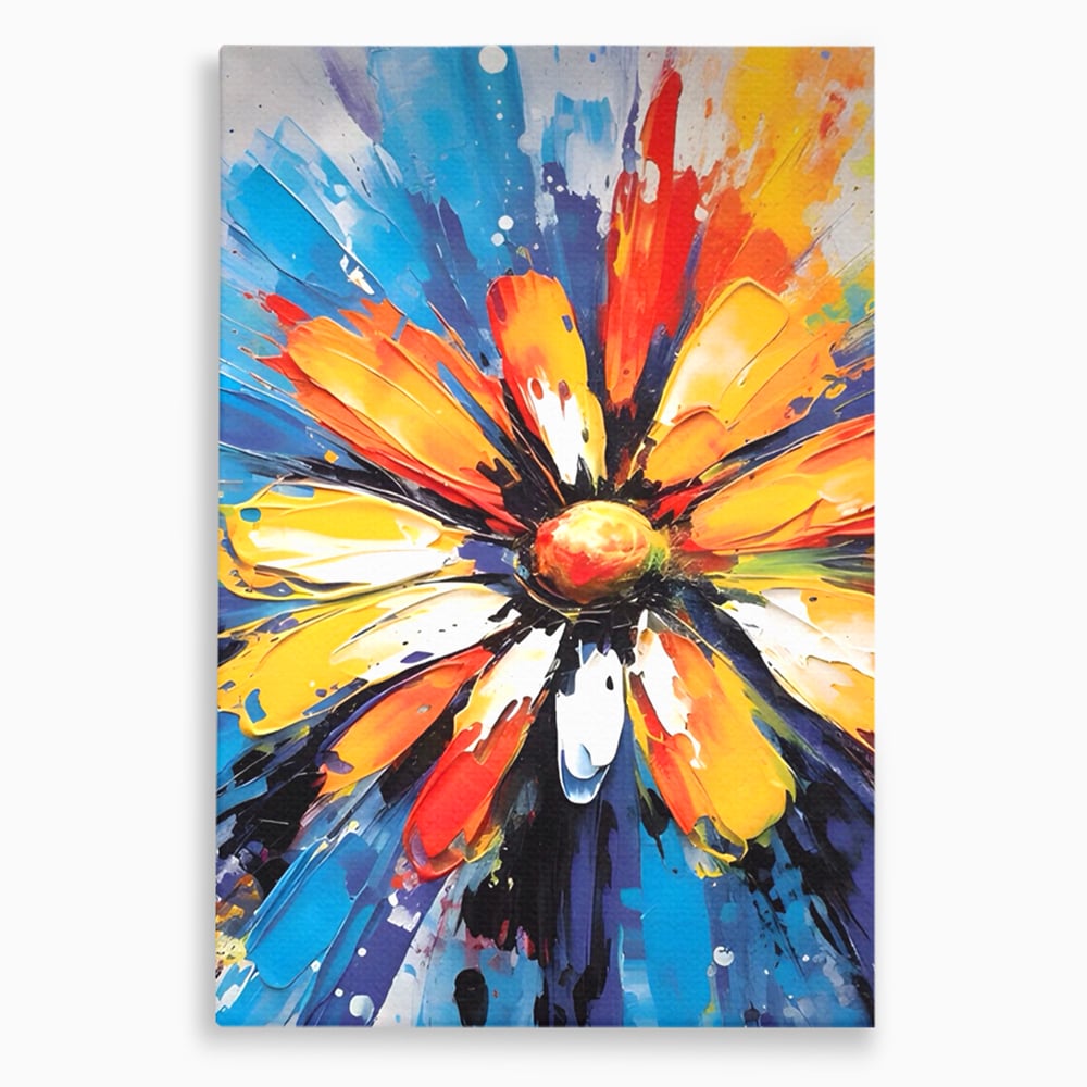 Tablou Canvas Premium LuxCanva® A1452, Revelatie Florala , Decorativ, Living, Planta, Natura, Colorat, Petale, Culori Vibrante