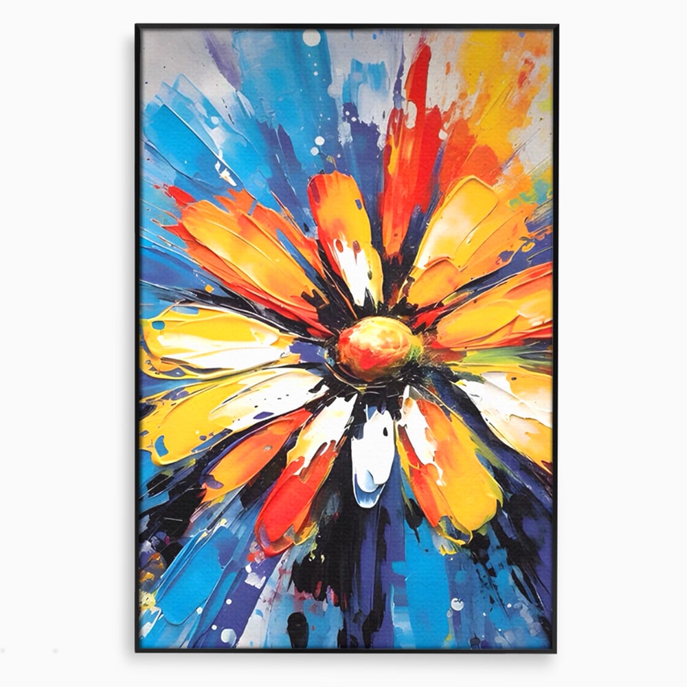 Tablou Canvas Premium LuxCanva® A1452, Revelatie Florala , Decorativ, Living, Planta, Natura, Colorat, Petale, Culori Vibrante