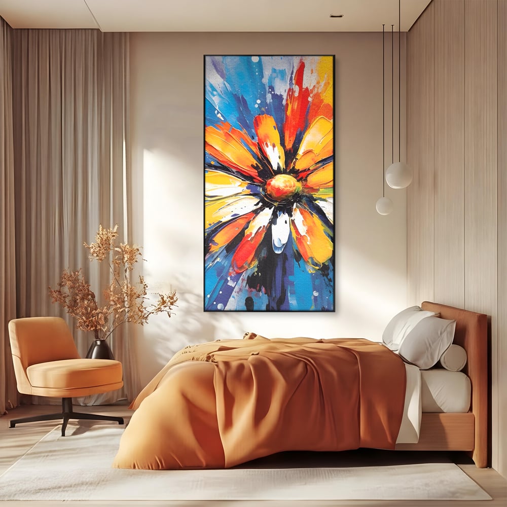 Tablou Canvas Premium LuxCanva® A1452, Revelatie Florala , Decorativ, Living, Planta, Natura, Colorat, Petale, Culori Vibrante