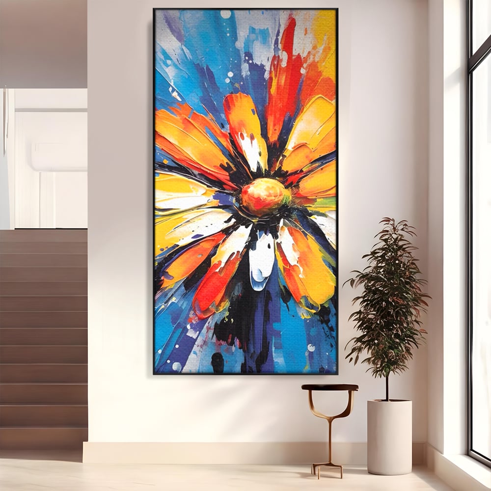 Tablou Canvas Premium LuxCanva® A1452, Revelatie Florala , Decorativ, Living, Planta, Natura, Colorat, Petale, Culori Vibrante