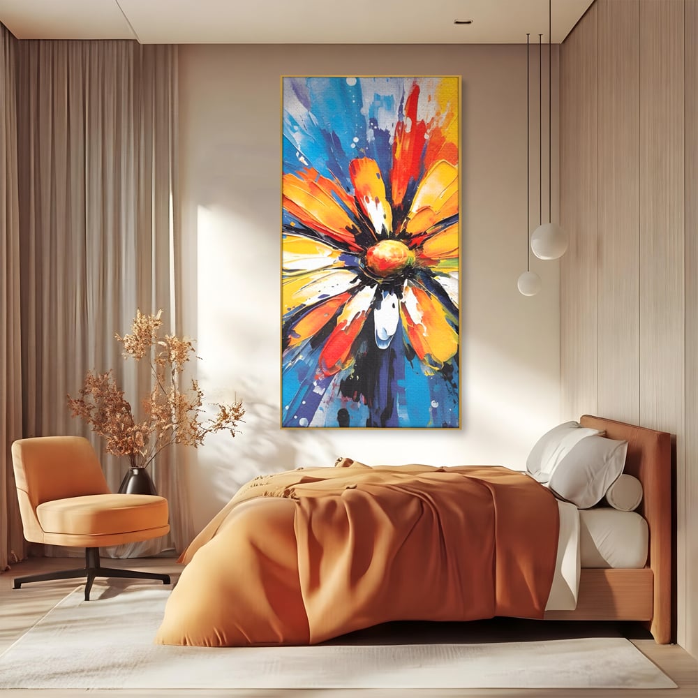 Tablou Canvas Premium LuxCanva® A1452, Revelatie Florala , Decorativ, Living, Planta, Natura, Colorat, Petale, Culori Vibrante