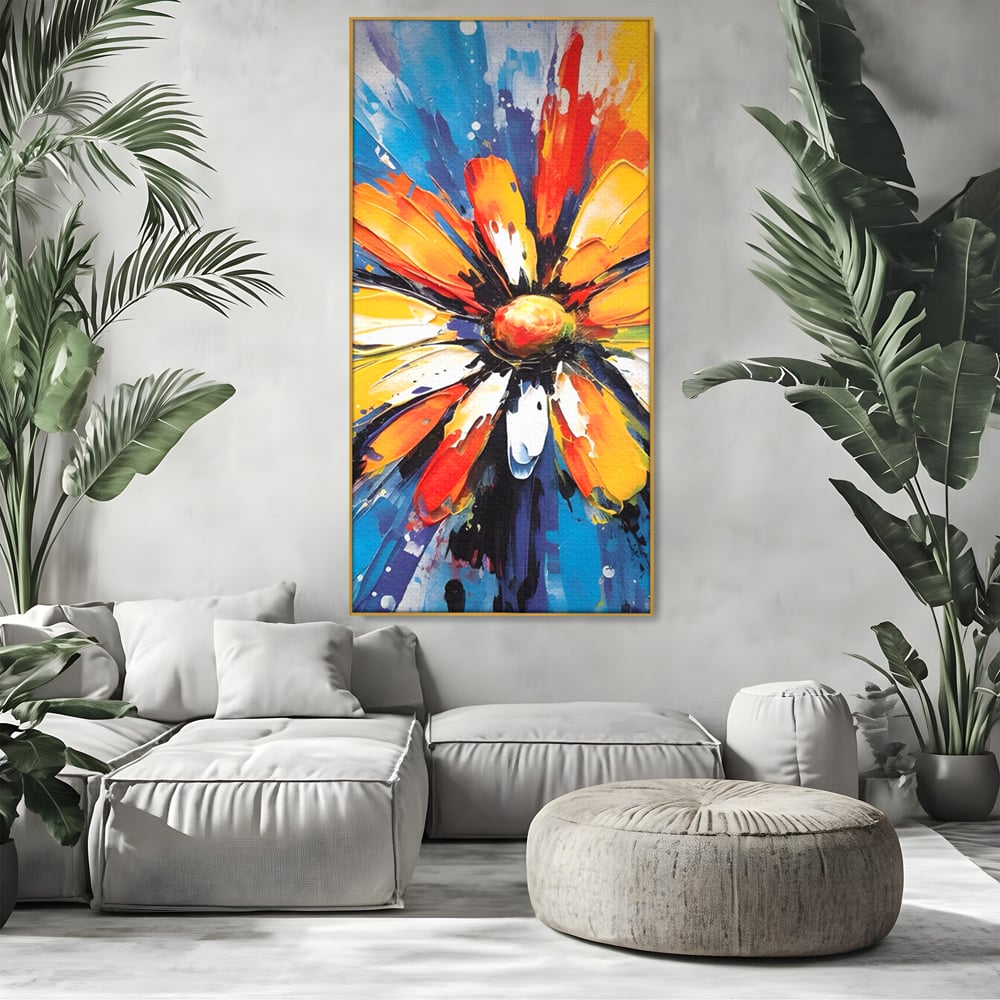 Tablou Canvas Premium LuxCanva® A1452, Revelatie Florala , Decorativ, Living, Planta, Natura, Colorat, Petale, Culori Vibrante