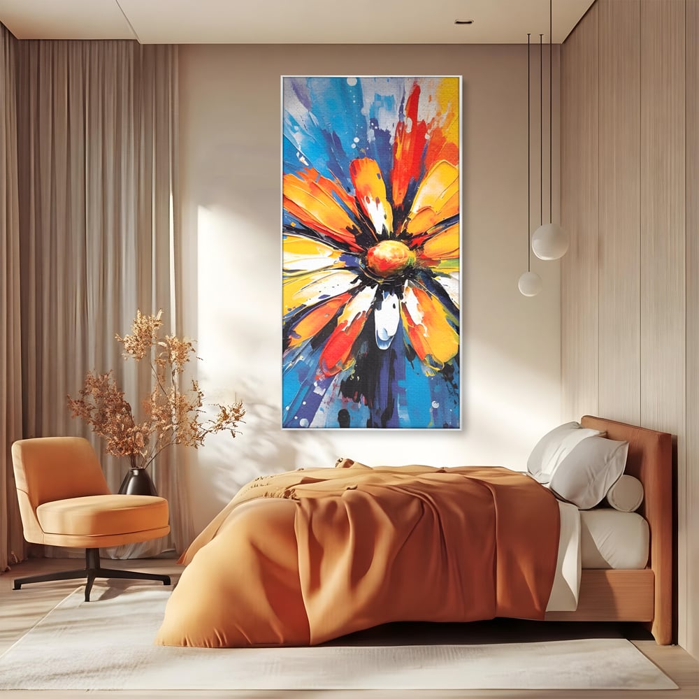 Tablou Canvas Premium LuxCanva® A1452, Revelatie Florala , Decorativ, Living, Planta, Natura, Colorat, Petale, Culori Vibrante