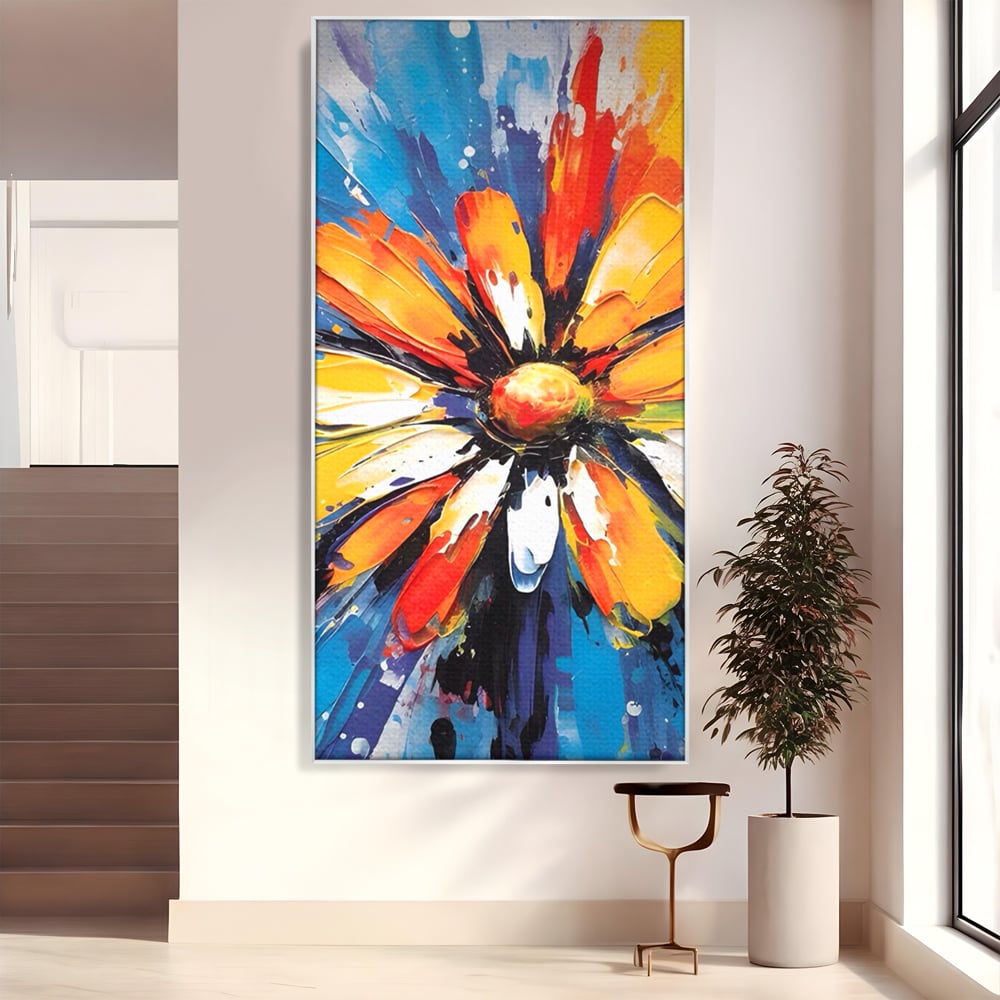 Tablou Canvas Premium LuxCanva® A1452, Revelatie Florala , Decorativ, Living, Planta, Natura, Colorat, Petale, Culori Vibrante
