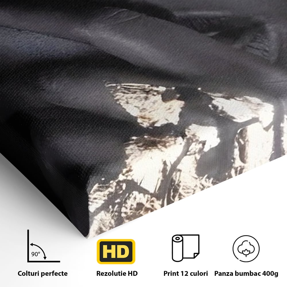 Tablou Canvas Premium LuxCanva® A1453, Stare Aurie , Decorativ, Living, Frumusete, Femeie Cu Ochi Albastri, Mister, Living, Culori Vibrante