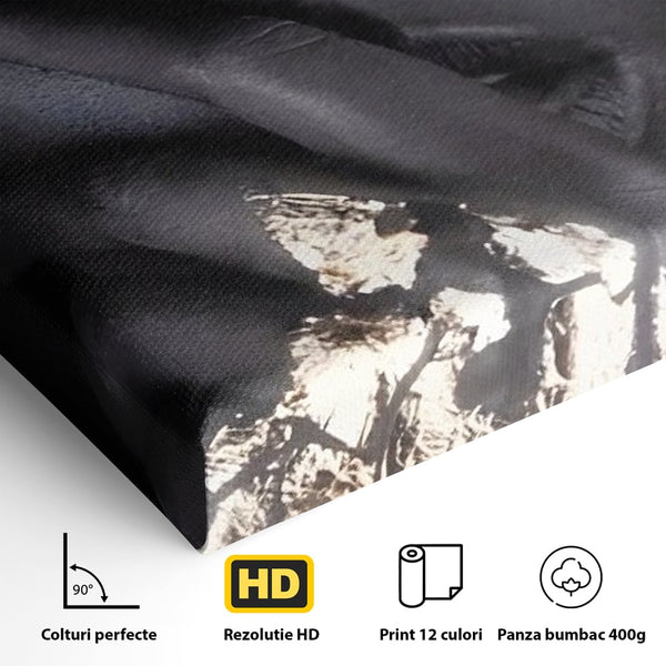 Tablou Canvas Premium LuxCanva® A1453, Stare Aurie , Decorativ, Living, Frumusete, Femeie Cu Ochi Albastri, Mister, Living, Culori Vibrante