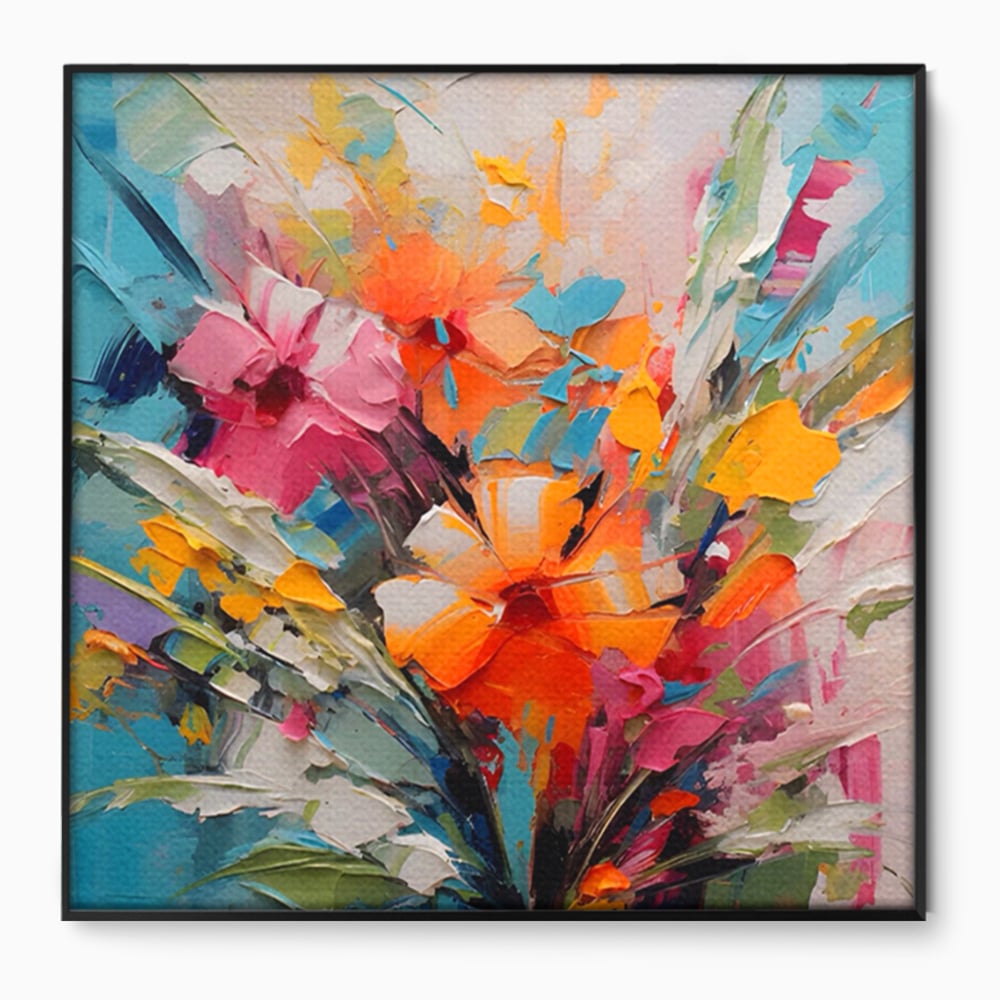 Tablou Canvas Premium LuxCanva® A1456, Buchet Floral , Living, Flori, Planta, Decorativ, Colorat, Natura, Culori Vibrante