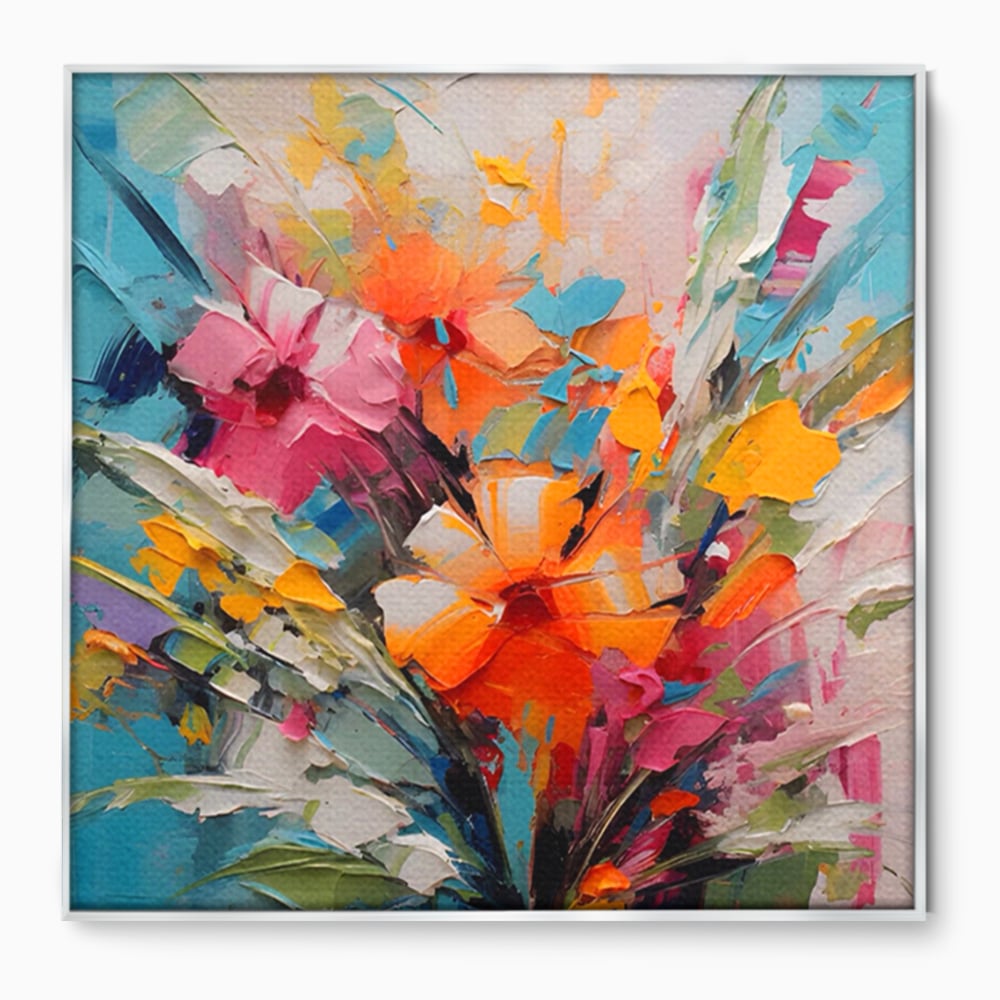 Tablou Canvas Premium LuxCanva® A1456, Buchet Floral , Living, Flori, Planta, Decorativ, Colorat, Natura, Culori Vibrante