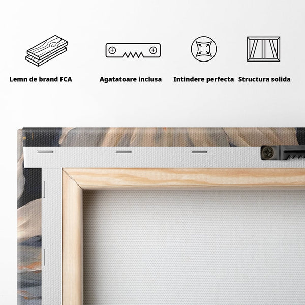 Tablou Canvas Premium LuxCanva® A1457, Viziune Florala,  Decorativ, Living, Planta, Petale, Natura, Infloritor, Culori Vibrante