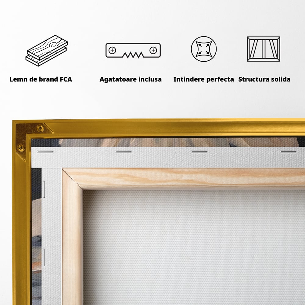 Tablou Canvas Premium LuxCanva® A1457, Viziune Florala,  Decorativ, Living, Planta, Petale, Natura, Infloritor, Culori Vibrante