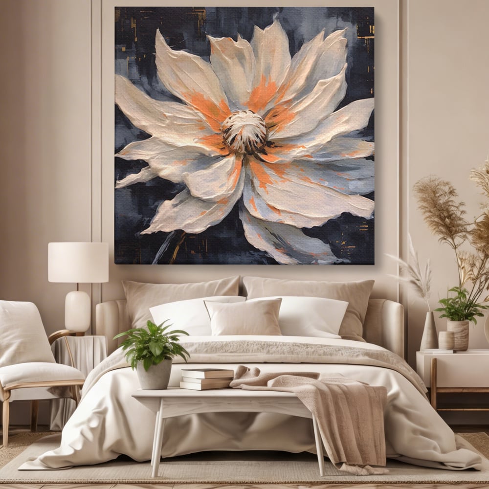 Tablou Canvas Premium LuxCanva® A1457, Viziune Florala,  Decorativ, Living, Planta, Petale, Natura, Infloritor, Culori Vibrante