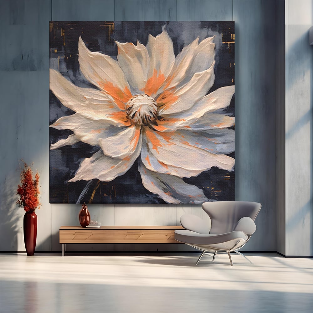 Tablou Canvas Premium LuxCanva® A1457, Viziune Florala,  Decorativ, Living, Planta, Petale, Natura, Infloritor, Culori Vibrante