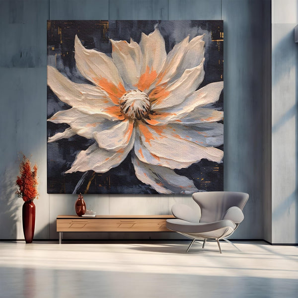 Tablou Canvas Premium LuxCanva® A1457, Viziune Florala,  Decorativ, Living, Planta, Petale, Natura, Infloritor, Culori Vibrante