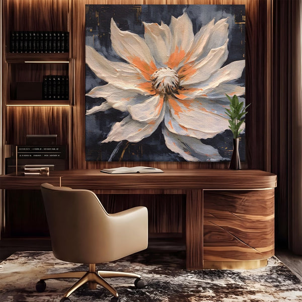 Tablou Canvas Premium LuxCanva® A1457, Viziune Florala,  Decorativ, Living, Planta, Petale, Natura, Infloritor, Culori Vibrante