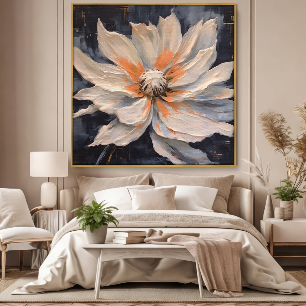 Tablou Canvas Premium LuxCanva® A1457, Viziune Florala,  Decorativ, Living, Planta, Petale, Natura, Infloritor, Culori Vibrante