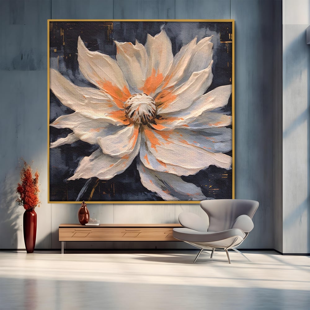 Tablou Canvas Premium LuxCanva® A1457, Viziune Florala,  Decorativ, Living, Planta, Petale, Natura, Infloritor, Culori Vibrante