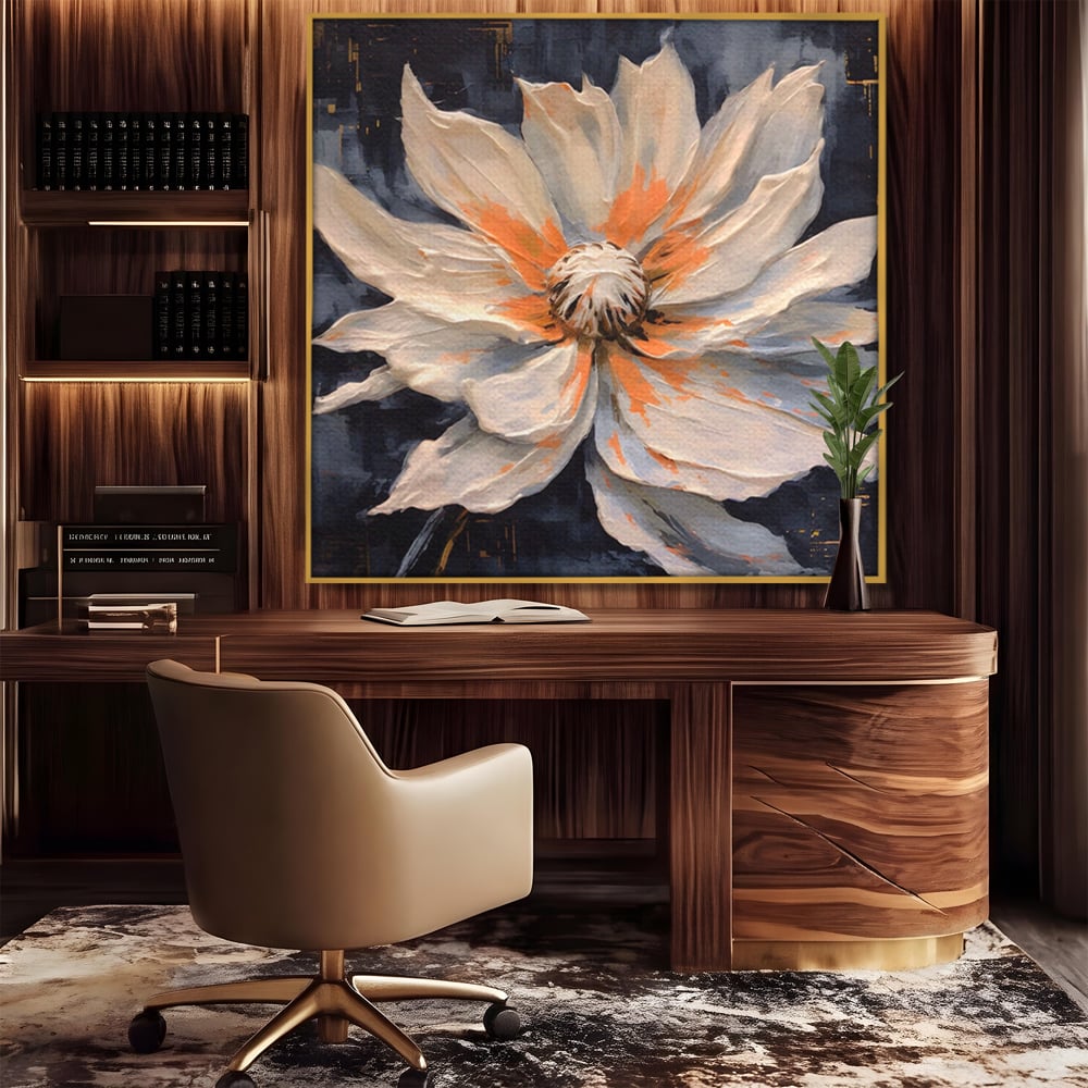 Tablou Canvas Premium LuxCanva® A1457, Viziune Florala,  Decorativ, Living, Planta, Petale, Natura, Infloritor, Culori Vibrante