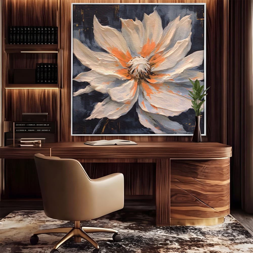 Tablou Canvas Premium LuxCanva® A1457, Viziune Florala,  Decorativ, Living, Planta, Petale, Natura, Infloritor, Culori Vibrante