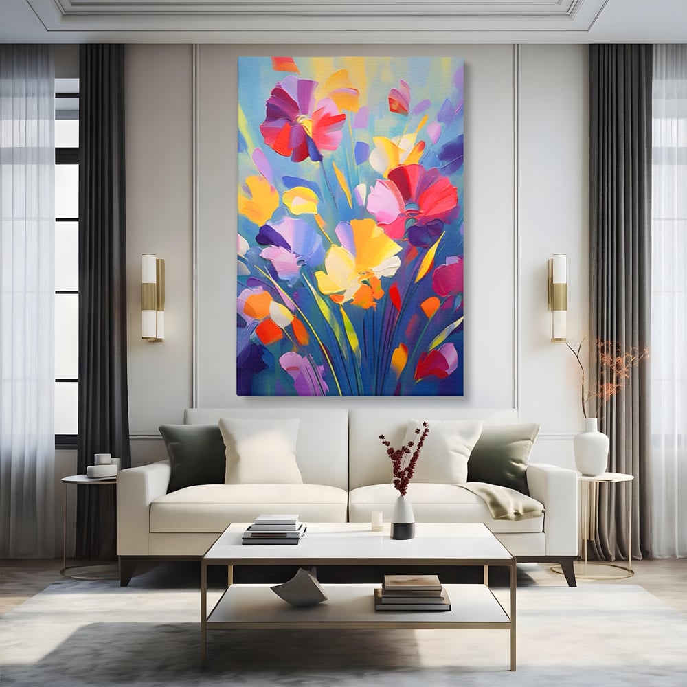 Leinwandbilder Premium LuxCanva® A1458, Blumenmonat, dekorativ, dekorativ, lebendig, Pflanze, Blumenstrauß, farbenfroh, lebendige Farben