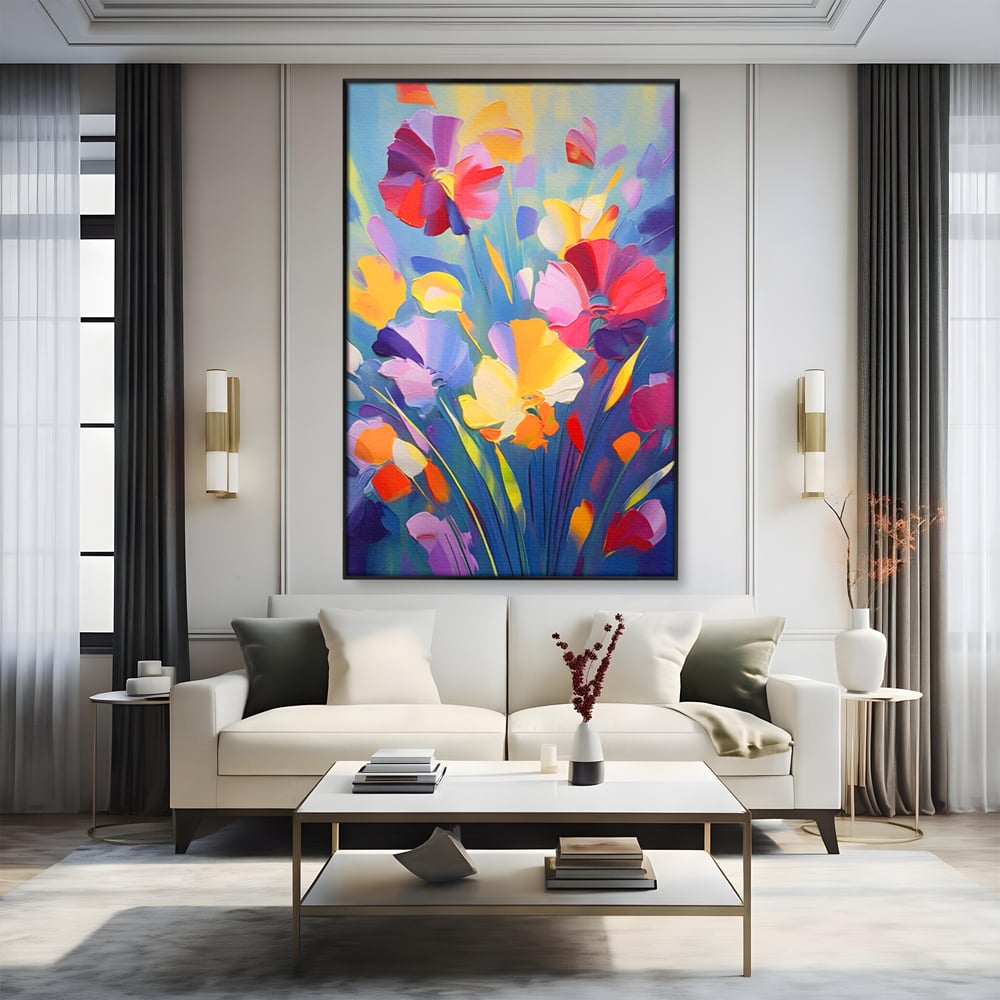 Leinwandbilder Premium LuxCanva® A1458, Blumenmonat, dekorativ, dekorativ, lebendig, Pflanze, Blumenstrauß, farbenfroh, lebendige Farben