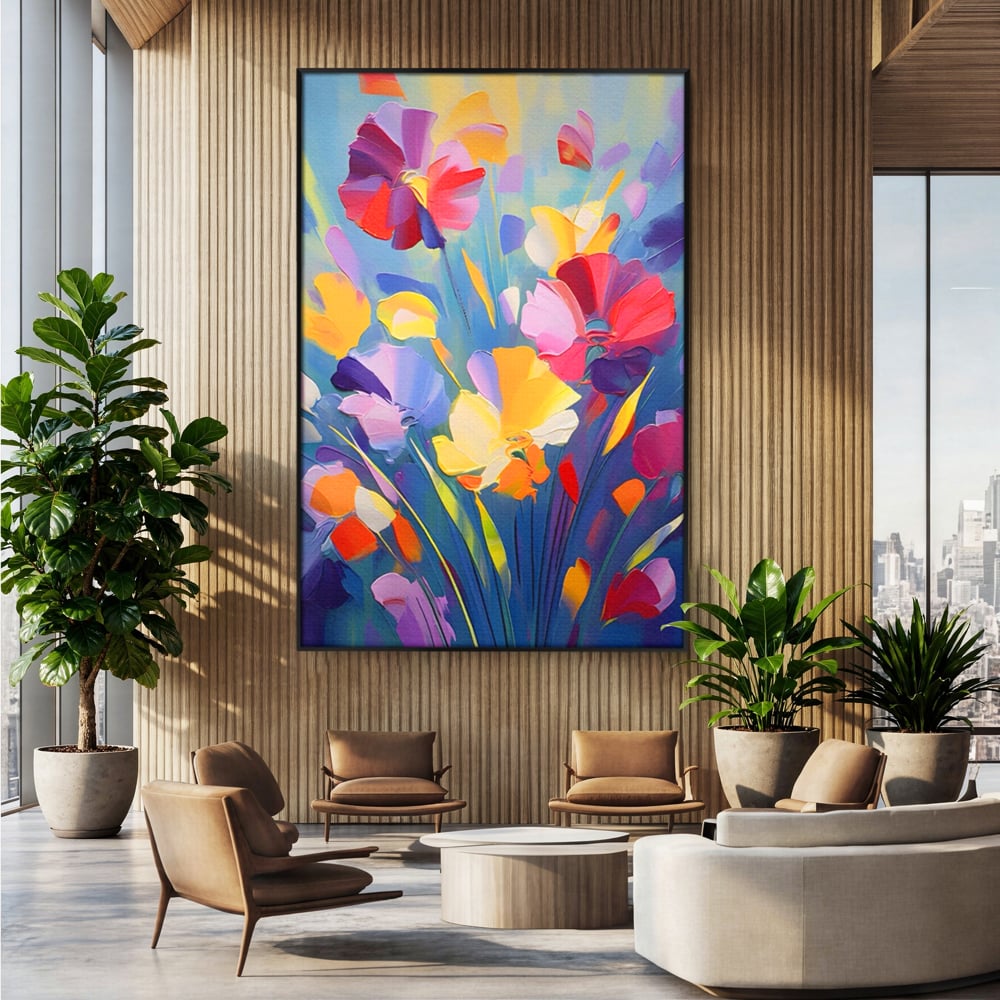Leinwandbilder Premium LuxCanva® A1458, Blumenmonat, dekorativ, dekorativ, lebendig, Pflanze, Blumenstrauß, farbenfroh, lebendige Farben