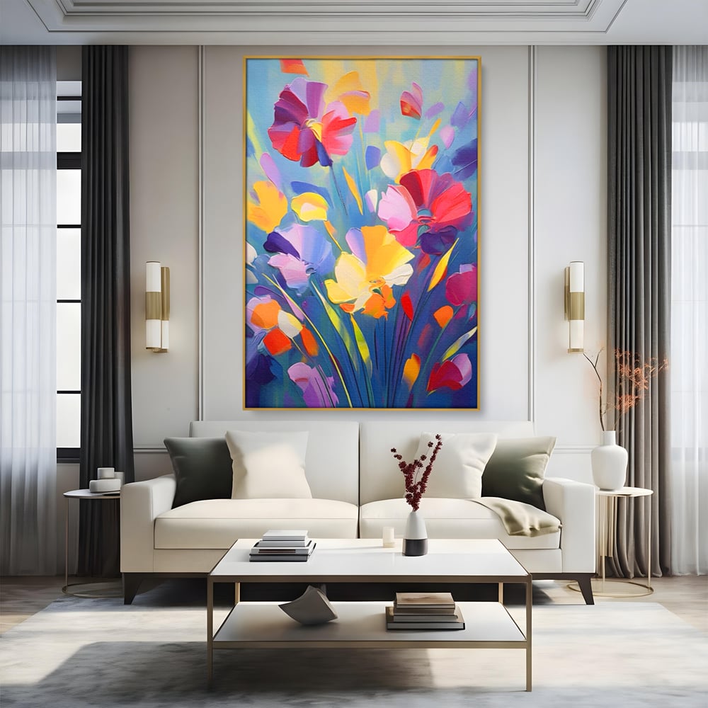 Leinwandbilder Premium LuxCanva® A1458, Blumenmonat, dekorativ, dekorativ, lebendig, Pflanze, Blumenstrauß, farbenfroh, lebendige Farben