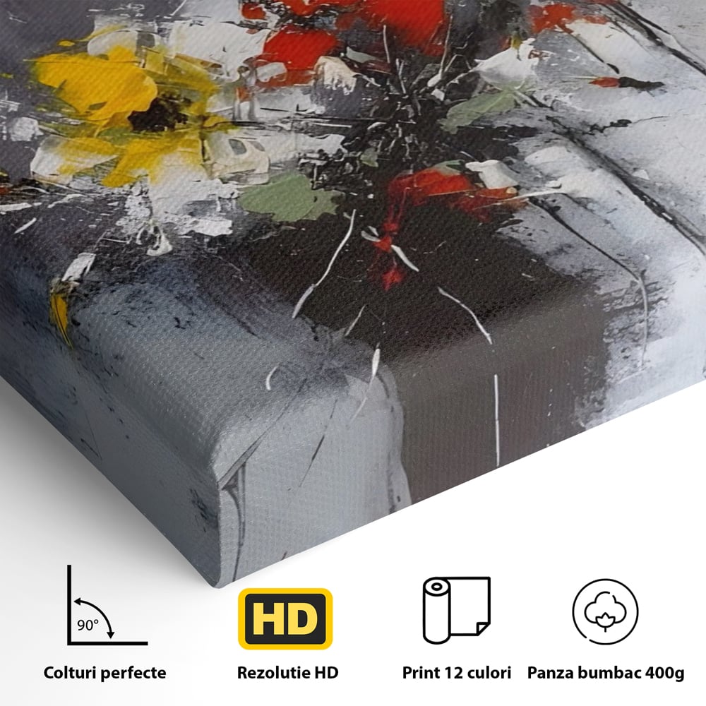 Leinwandbilder Premium LuxCanva® A1459, Harmonie der Blumen , Wohnen, Dekorativ, Abstrakt, Blumen, Zimmer, Blumen, Lebendige Farben