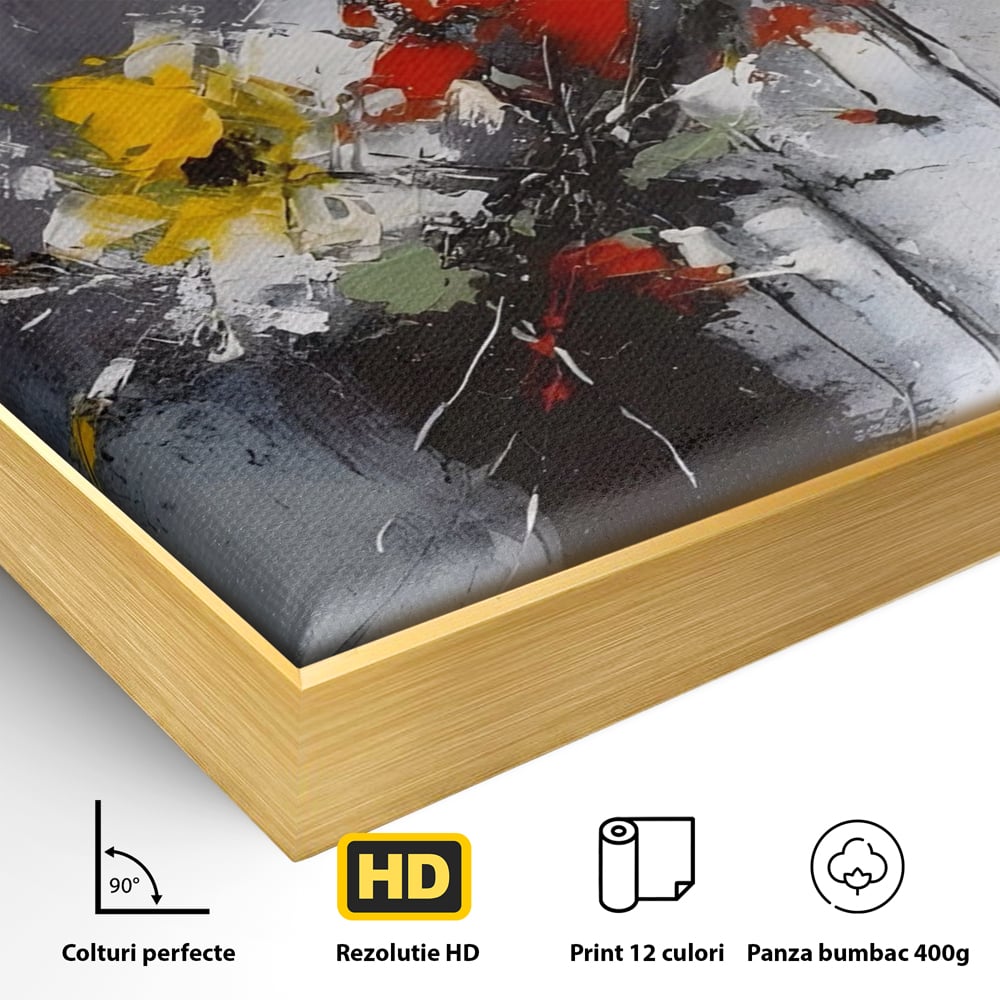 Leinwandbilder Premium LuxCanva® A1459, Harmonie der Blumen , Wohnen, Dekorativ, Abstrakt, Blumen, Zimmer, Blumen, Lebendige Farben