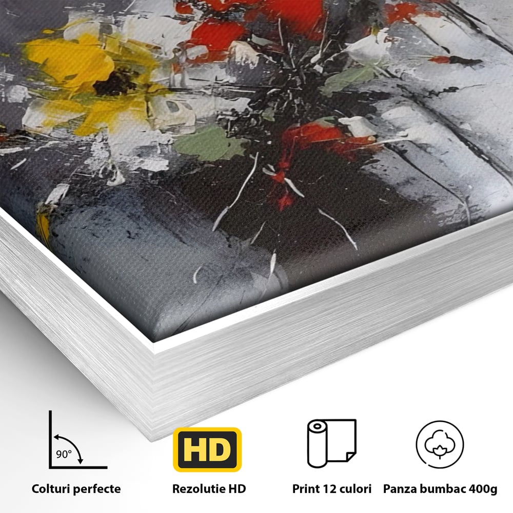 Leinwandbilder Premium LuxCanva® A1459, Harmonie der Blumen , Wohnen, Dekorativ, Abstrakt, Blumen, Zimmer, Blumen, Lebendige Farben