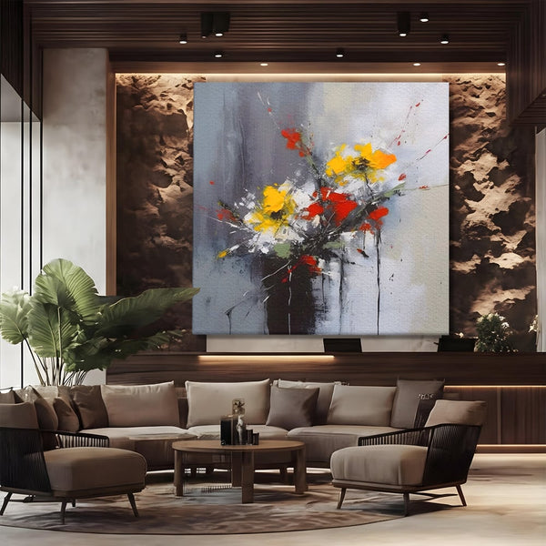 Leinwandbilder Premium LuxCanva® A1459, Harmonie der Blumen , Wohnen, Dekorativ, Abstrakt, Blumen, Zimmer, Blumen, Lebendige Farben