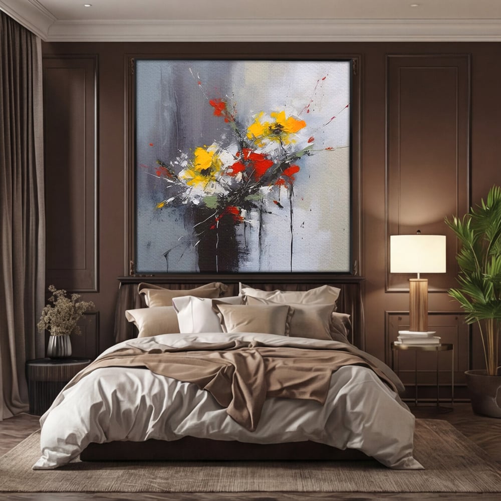 Leinwandbilder Premium LuxCanva® A1459, Harmonie der Blumen , Wohnen, Dekorativ, Abstrakt, Blumen, Zimmer, Blumen, Lebendige Farben