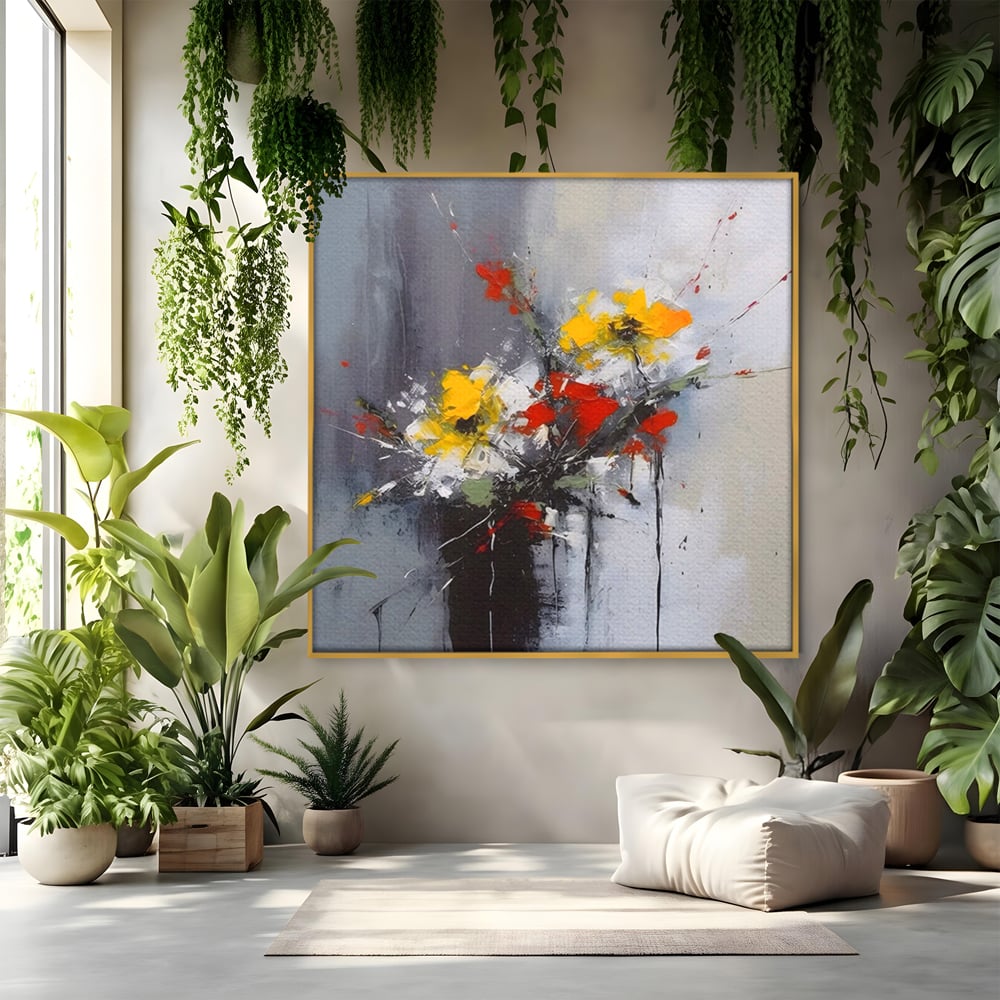 Leinwandbilder Premium LuxCanva® A1459, Harmonie der Blumen , Wohnen, Dekorativ, Abstrakt, Blumen, Zimmer, Blumen, Lebendige Farben