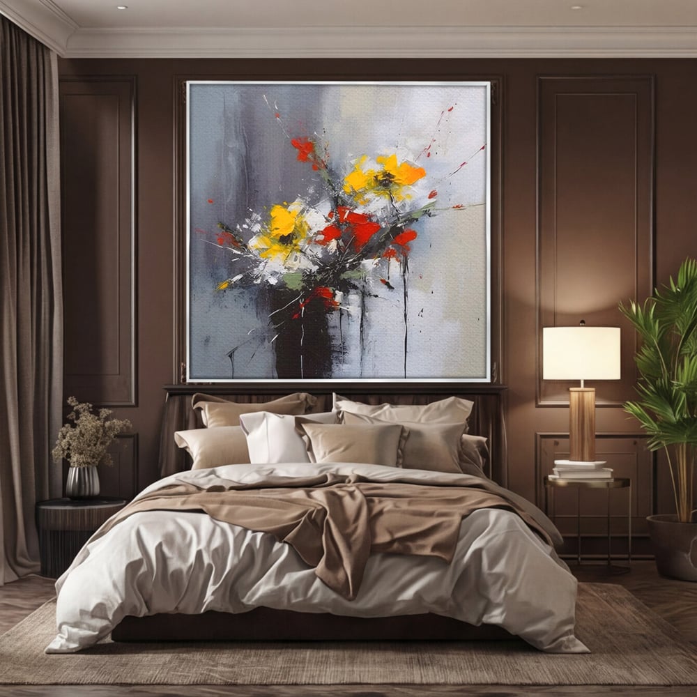 Leinwandbilder Premium LuxCanva® A1459, Harmonie der Blumen , Wohnen, Dekorativ, Abstrakt, Blumen, Zimmer, Blumen, Lebendige Farben