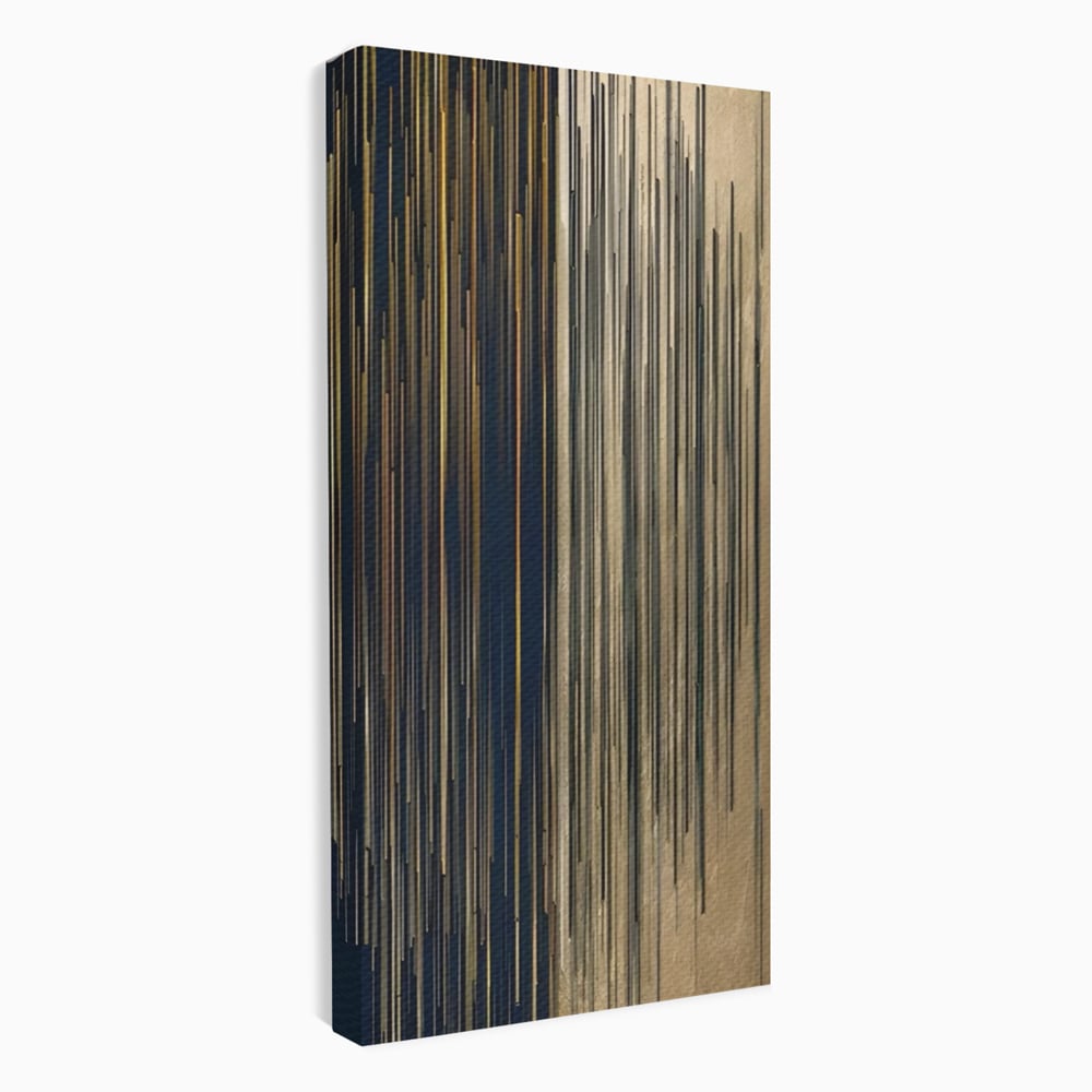 Tablou Canvas Premium LuxCanva® A1461, Armonie Liniara  , Living, Decorativ, Abstract, Auriu, Acord, Linii, Room, Culori Vibrante