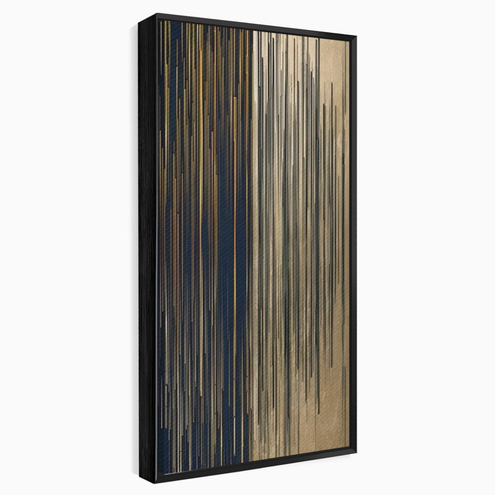 Tablou Canvas Premium LuxCanva® A1461, Armonie Liniara  , Living, Decorativ, Abstract, Auriu, Acord, Linii, Room, Culori Vibrante