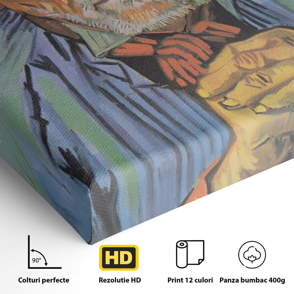 Tablou Canvas Premium LuxCanva® A1466, Portrait Of Patience Escalier , Living, Opera De Arta, Van Gogh, Artist, Portret, Galerie, Culori Vibrante