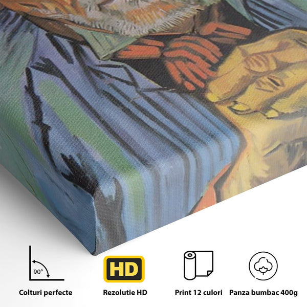 Tablou Canvas Premium LuxCanva® A1466, Portrait Of Patience Escalier , Living, Opera De Arta, Van Gogh, Artist, Portret, Galerie, Culori Vibrante