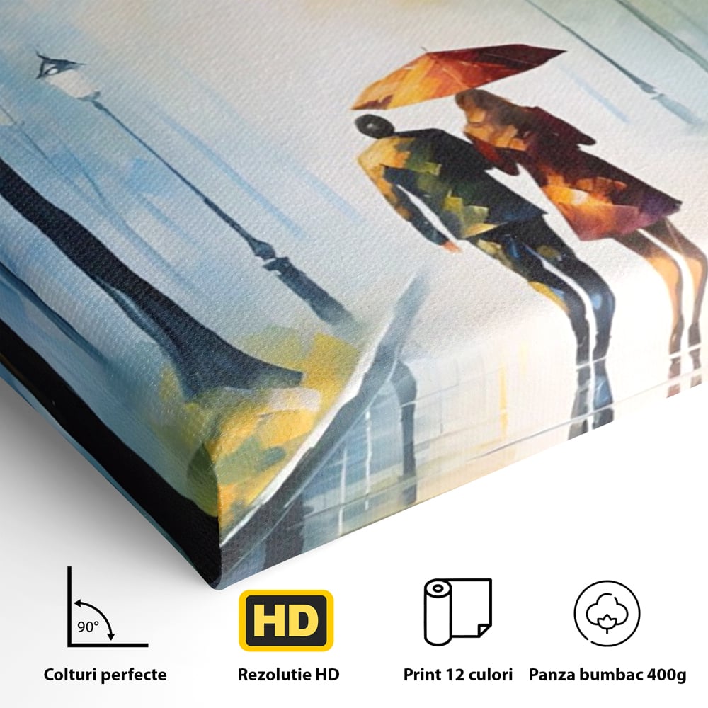 Tablou Canvas Premium LuxCanva® A1470, Aleea Indragostitilor ,  Room, Cuplu, Oameni, Iubire, Plimbare, Dormitor, Culori Vibrante
