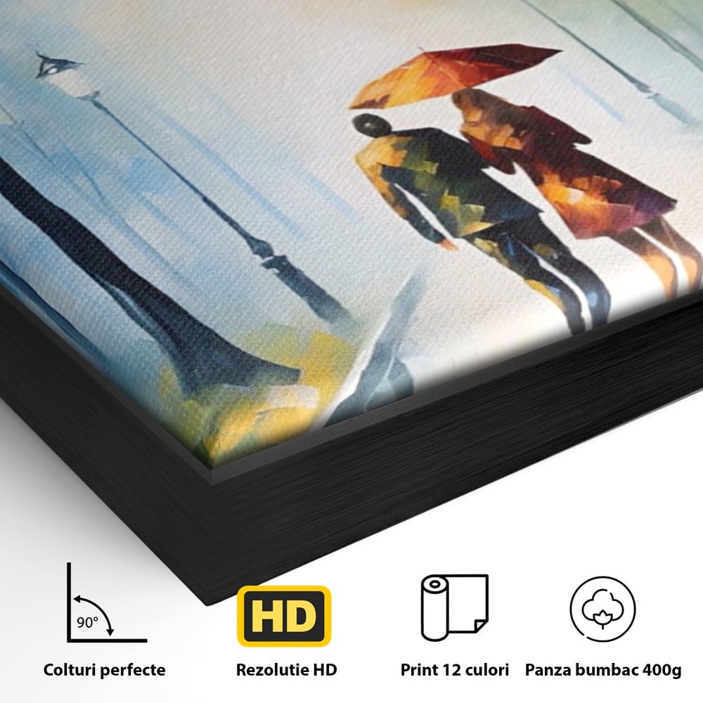 Tablou Canvas Premium LuxCanva® A1470, Aleea Indragostitilor ,  Room, Cuplu, Oameni, Iubire, Plimbare, Dormitor, Culori Vibrante