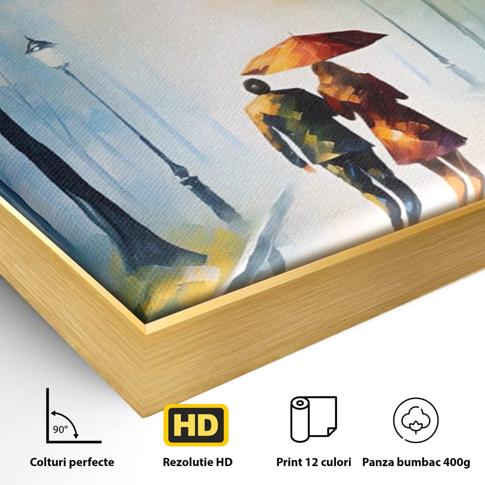 Tablou Canvas Premium LuxCanva® A1470, Aleea Indragostitilor ,  Room, Cuplu, Oameni, Iubire, Plimbare, Dormitor, Culori Vibrante